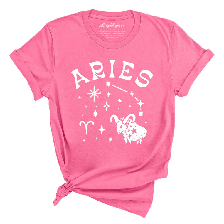 Aries Graphic Tee - Charity Pink