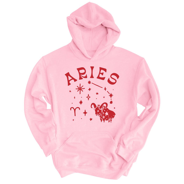 Aries Graphic Hoodie - Light Pink