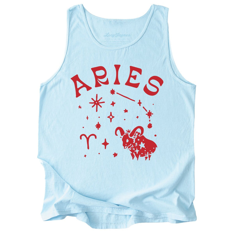 Aries Comfort Colors Graphic Tank Top - Chambray