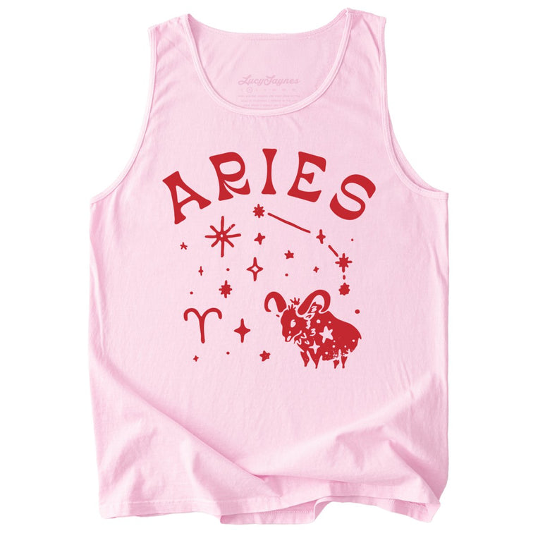 Aries Comfort Colors Graphic Tank Top - Blossom
