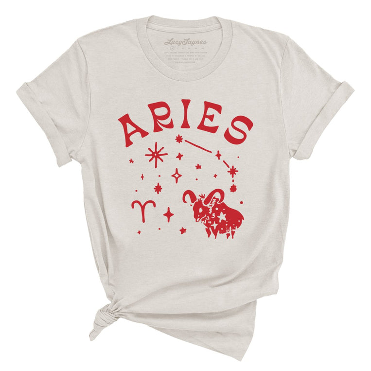 Aries Graphic Tee - Heather Dust