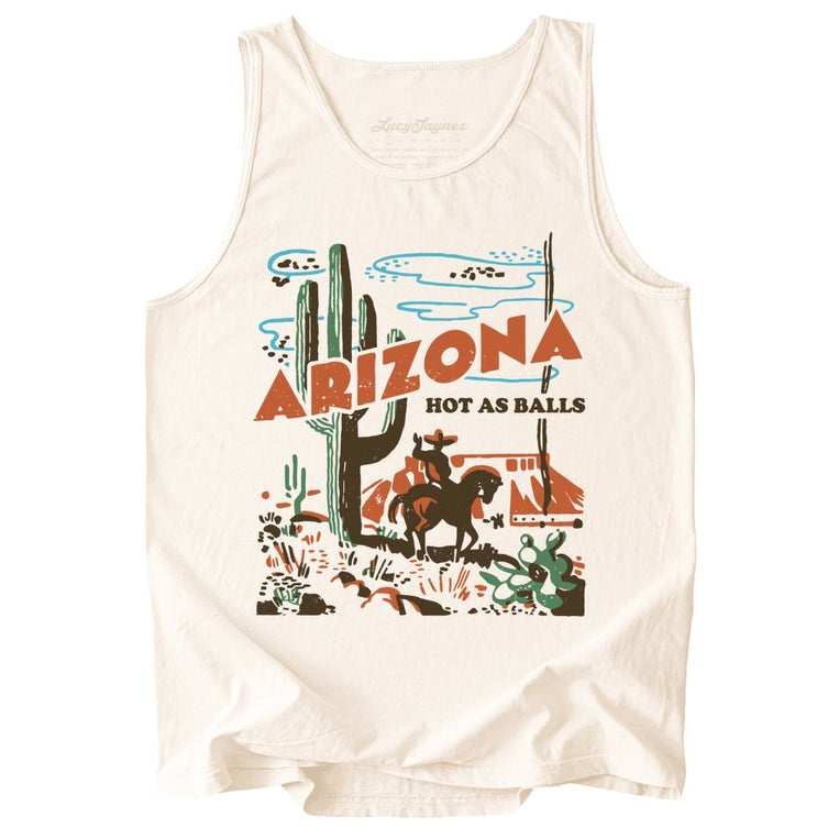 Arizona Hot As Balls Comfort Colors Graphic Tank Top - Ivory