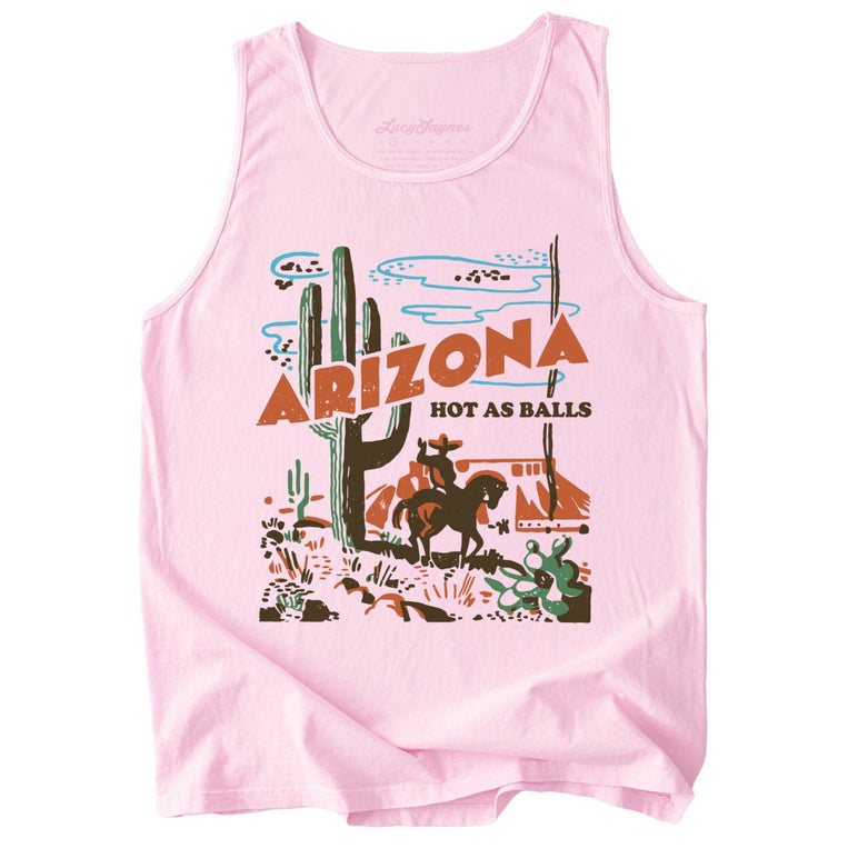 Arizona Hot As Balls Comfort Colors Graphic Tank Top - Blossom