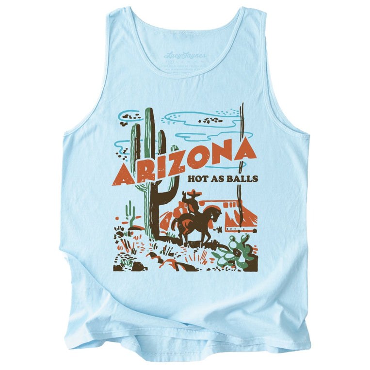 Arizona Hot As Balls Comfort Colors Graphic Tank Top - Chambray