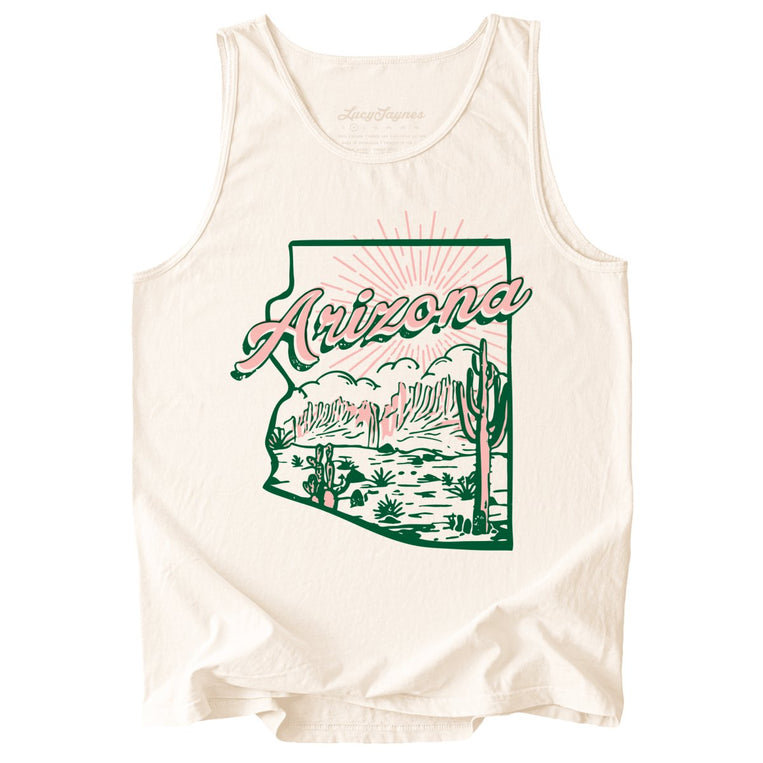 Arizona Comfort Colors Graphic Tank Top - Ivory
