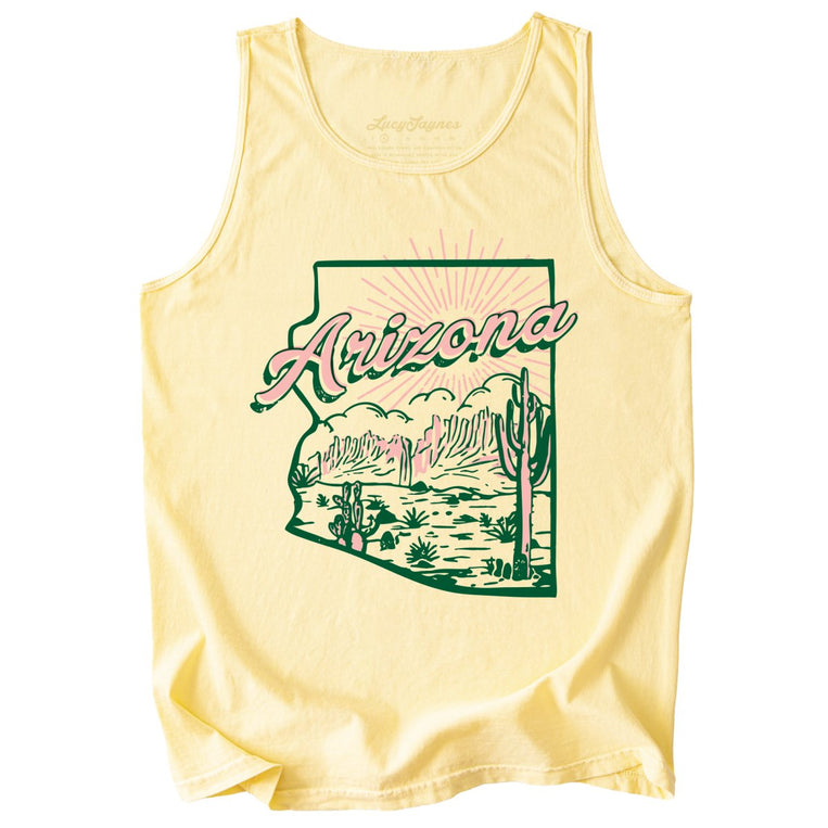 Arizona Comfort Colors Graphic Tank Top - Butter