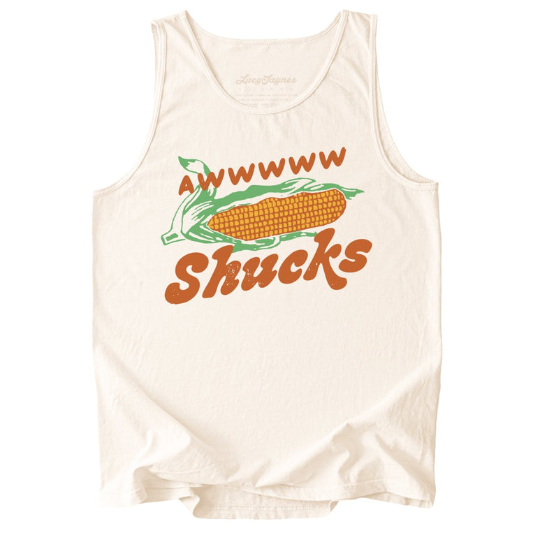 Awwwww Shucks Comfort Colors Graphic Tank Top - Ivory