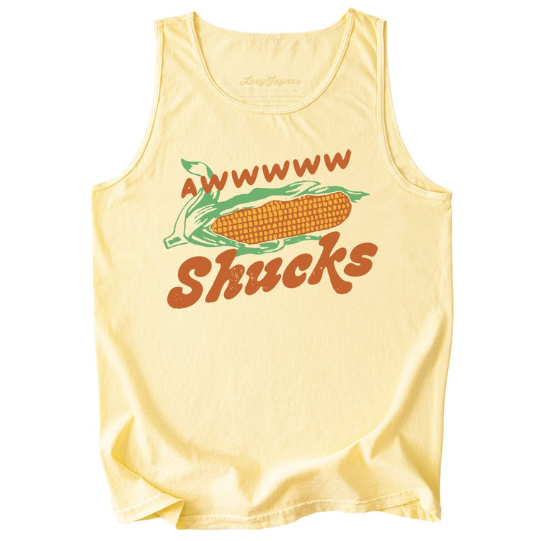 Awwwww Shucks Comfort Colors Graphic Tank Top - Butter