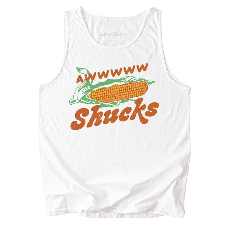 Awwwww Shucks Comfort Colors Graphic Tank Top - White