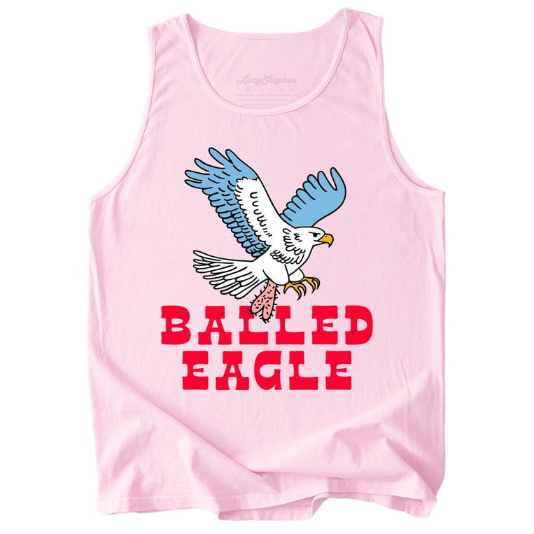 Balled Eagle Comfort Colors Graphic Tank Top - Blossom