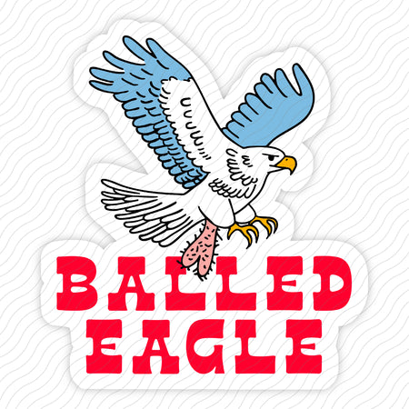 Balled Eagle Sticker