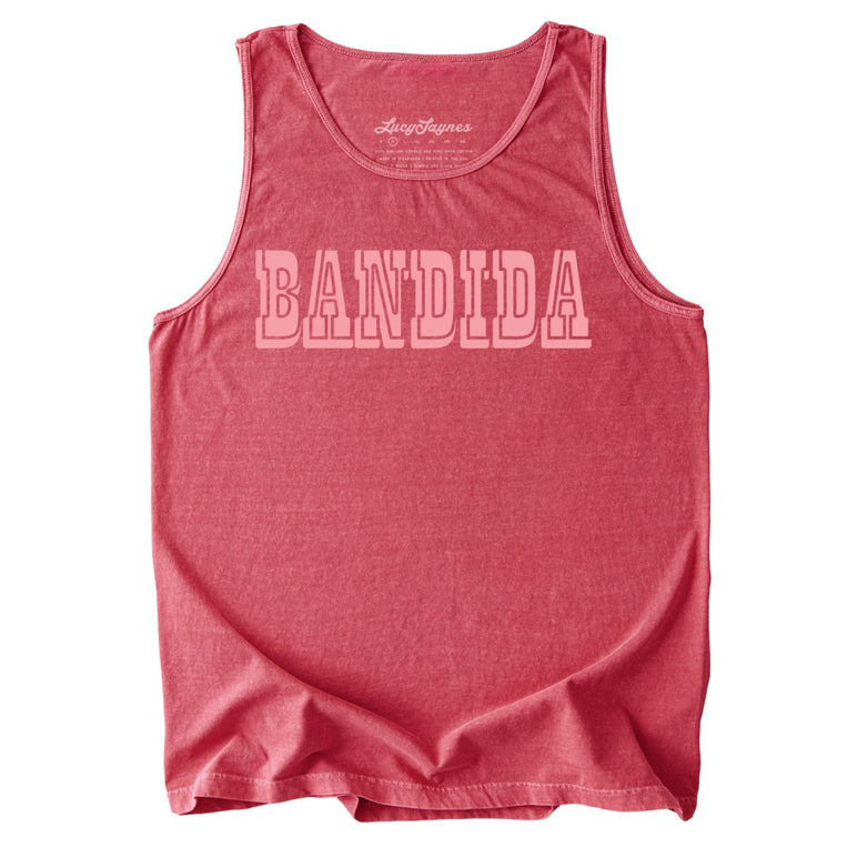 Bandida Comfort Colors Graphic Tank Top - Crimson