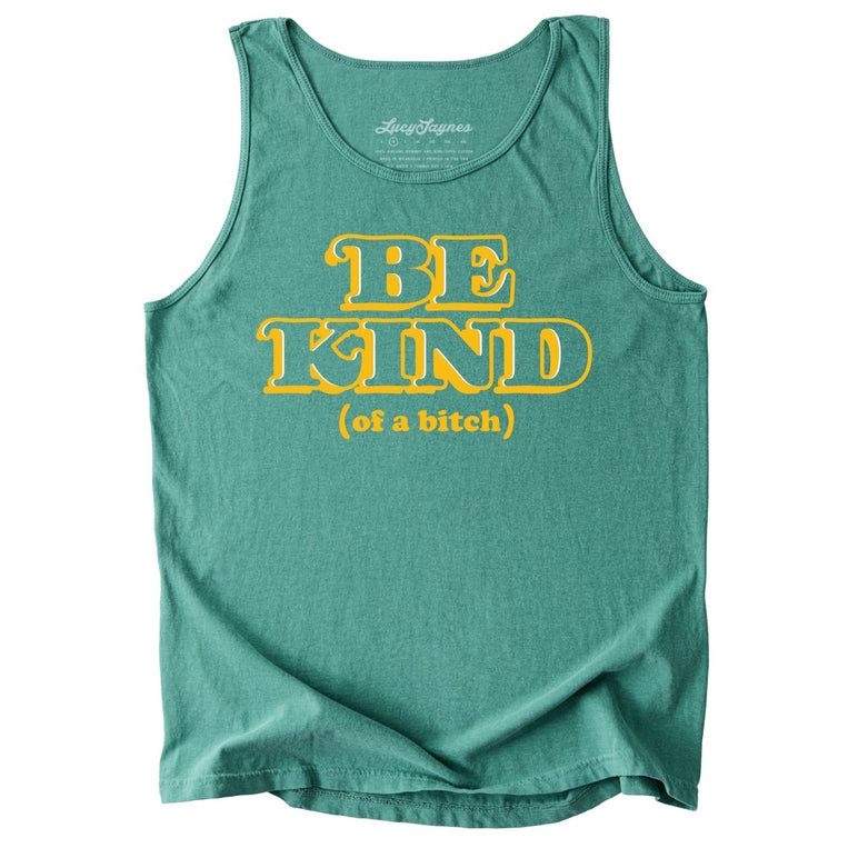 Be Kind Of A Bitch Comfort Colors Graphic Tank Top - Light Green
