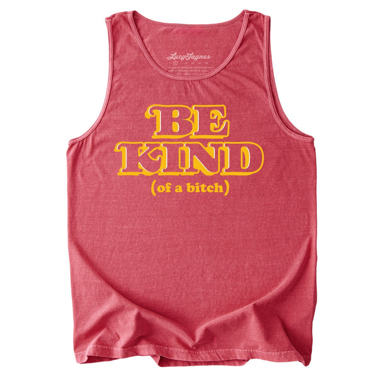 Be Kind Of A Bitch Comfort Colors Graphic Tank Top - Crimson