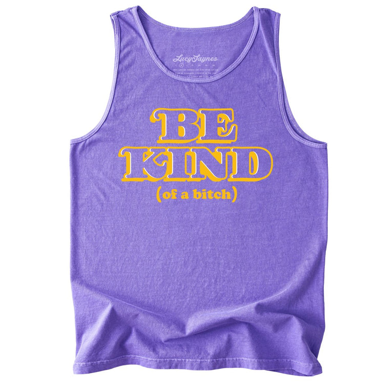 Be Kind Of A Bitch Comfort Colors Graphic Tank Top - Violet