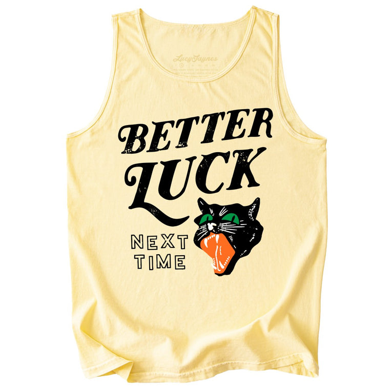 Better Luck Next Time Comfort Colors Graphic Tank Top - Butter