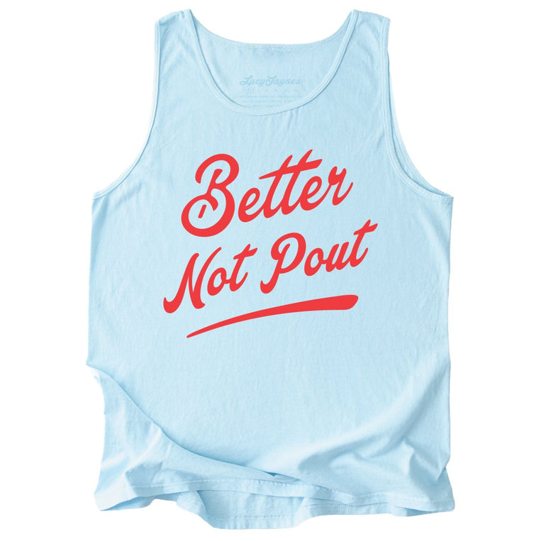 Better Not Pout Comfort Colors Graphic Tank Top - Chambray