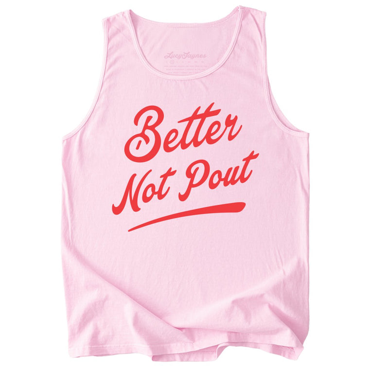 Better Not Pout Comfort Colors Graphic Tank Top - Blossom