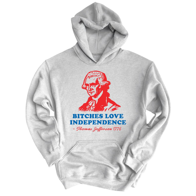 Bitches Love Independence - Grey Heather - Full Front