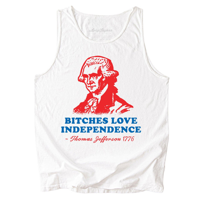 Bitches Love Independence Comfort Colors Graphic Tank Top