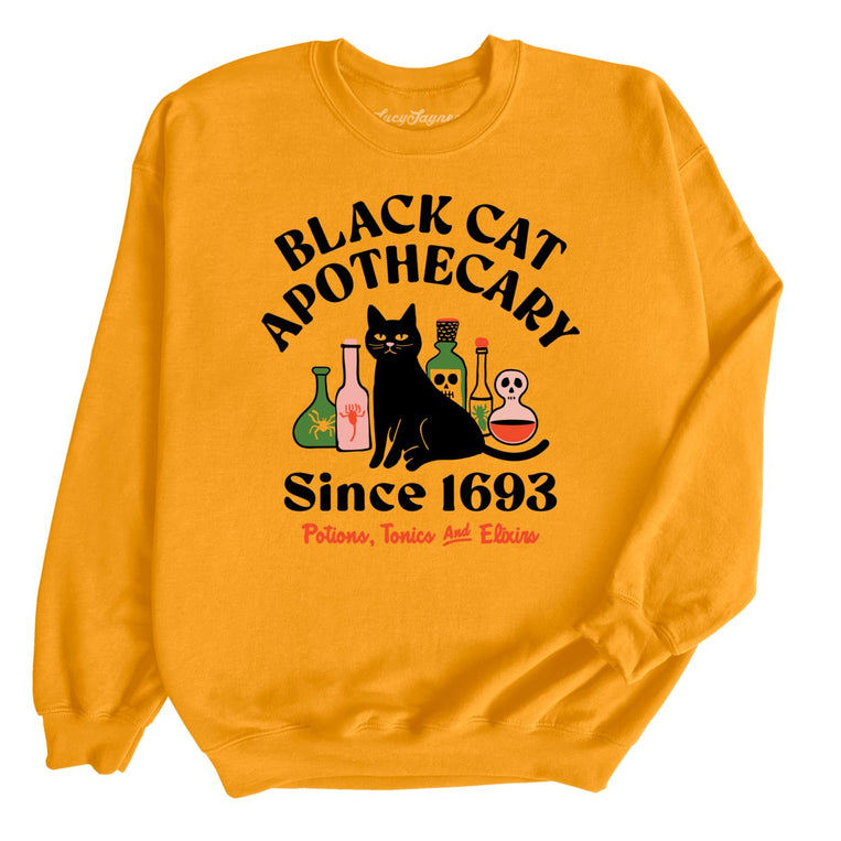 Black Cat Apothecary - Gold - Full Front