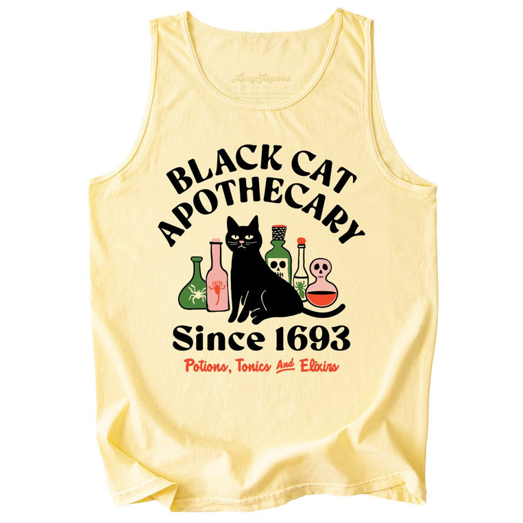Black Cat Apothecary Comfort Colors Graphic Tank Top - Butter
