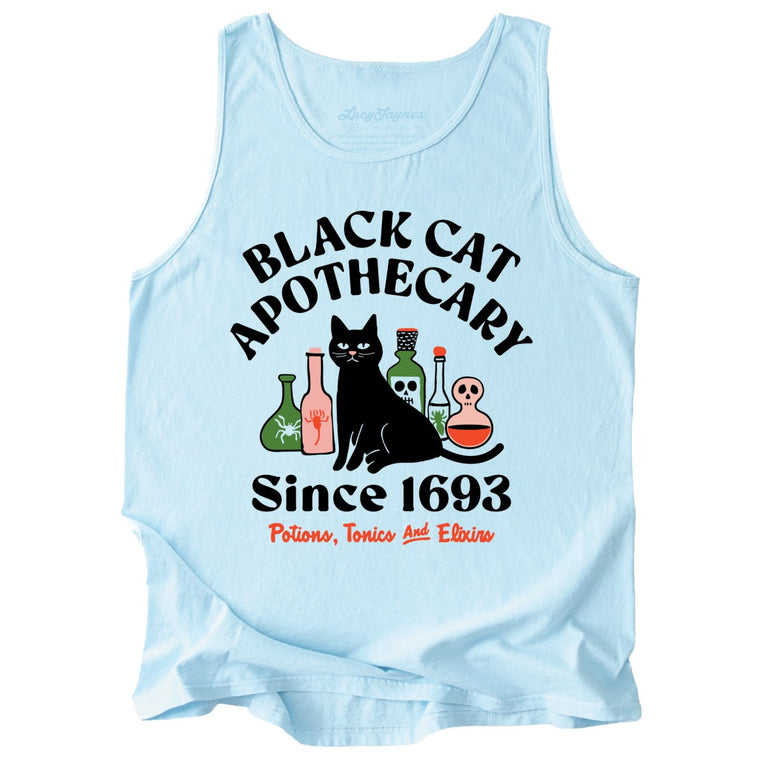 Black Cat Apothecary Comfort Colors Graphic Tank Top - Chambray