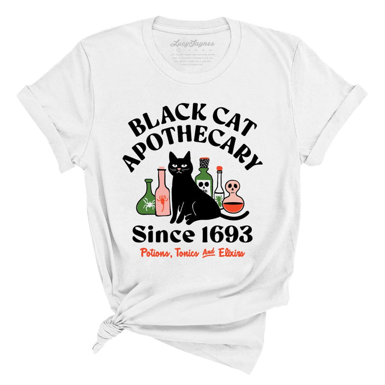 Black Cat Apothecary - White - Full Front