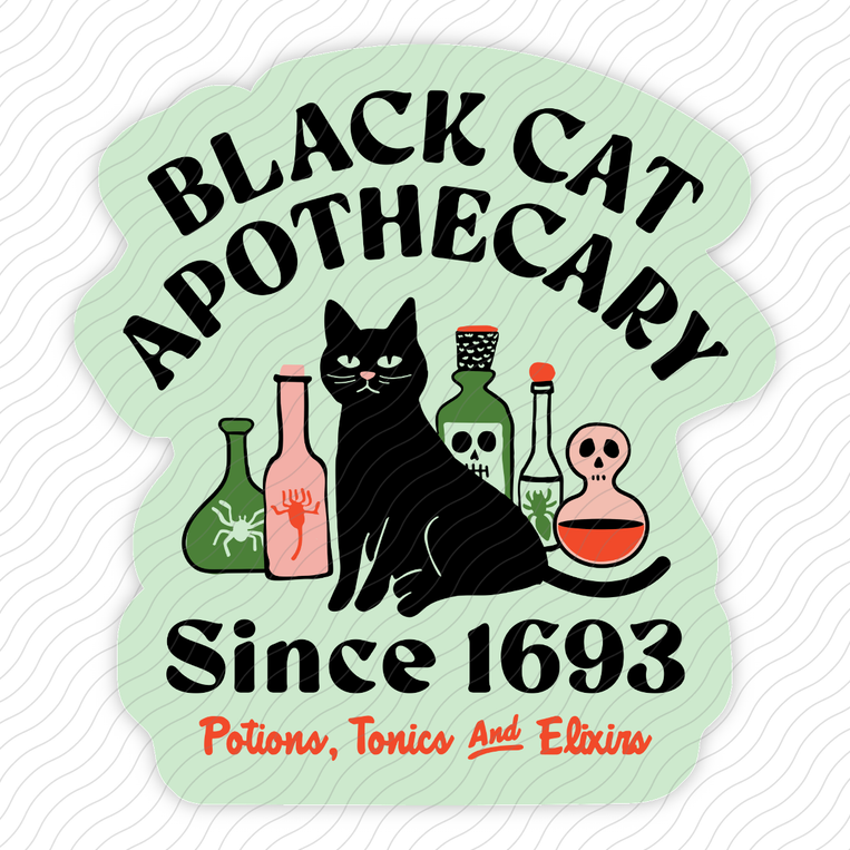 Black Cat Apothecary - Sticker