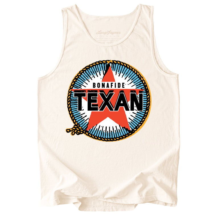 Bonafide Texan Comfort Colors Graphic Tank Top - Ivory