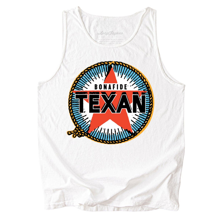 Bonafide Texan Comfort Colors Graphic Tank Top - White
