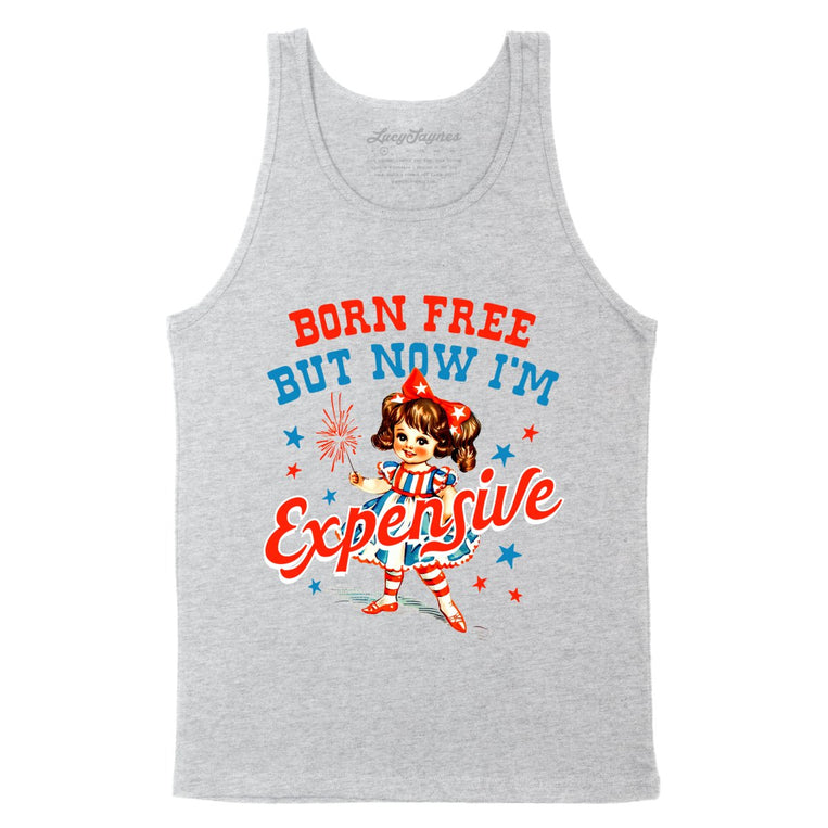 Born Free But Now I'm Expensive - Athletic Heather - Unisex Tank Top