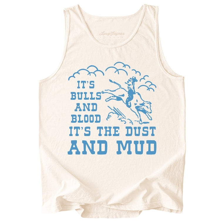 Bulls And Blood Comfort Colors Graphic Tank Top - Ivory