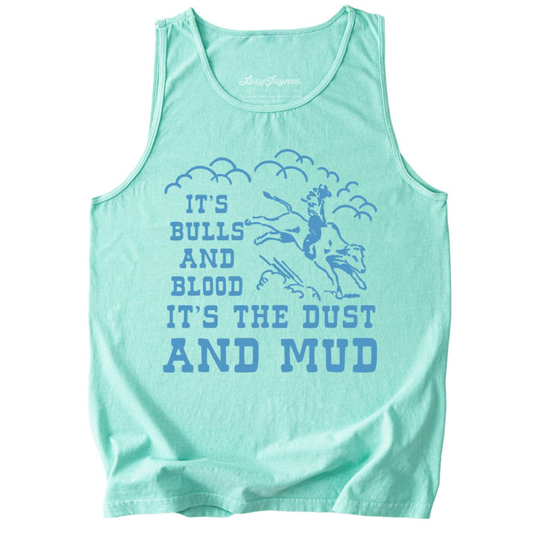 Bulls And Blood Comfort Colors Graphic Tank Top - Island Reef