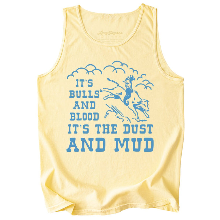 Bulls And Blood Comfort Colors Graphic Tank Top - Butter