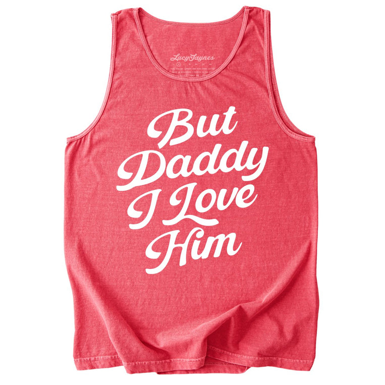 But Daddy I Love Him Comfort Colors Graphic Tank Top - Watermelon
