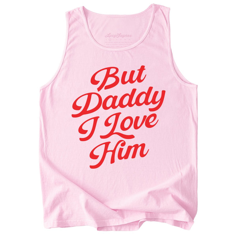 But Daddy I Love Him Comfort Colors Graphic Tank Top - Blossom