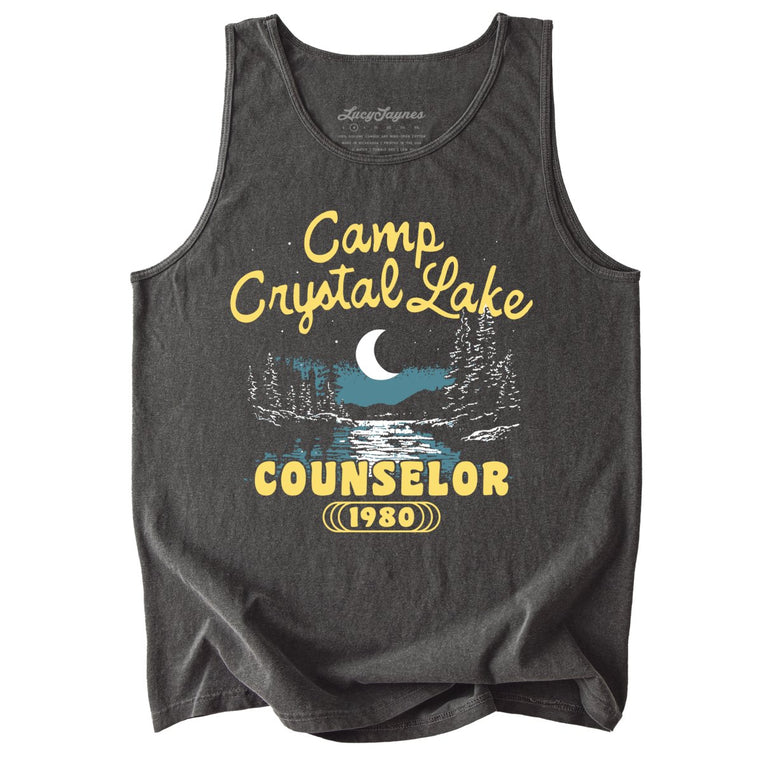 Camp Crystal Lake Counselor Comfort Colors Graphic Tank Top