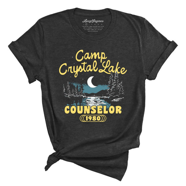 Camp Crystal Lake Counselor - Dark Grey Heather - Full Front