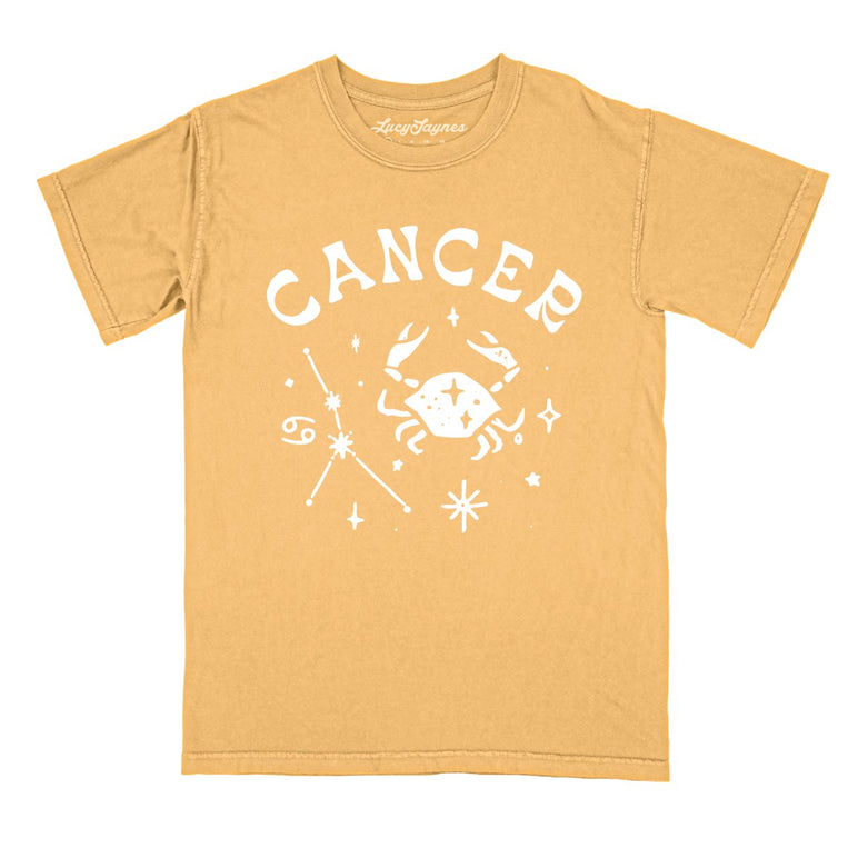 Cancer Comfort Colors Graphic Tee - Mustard
