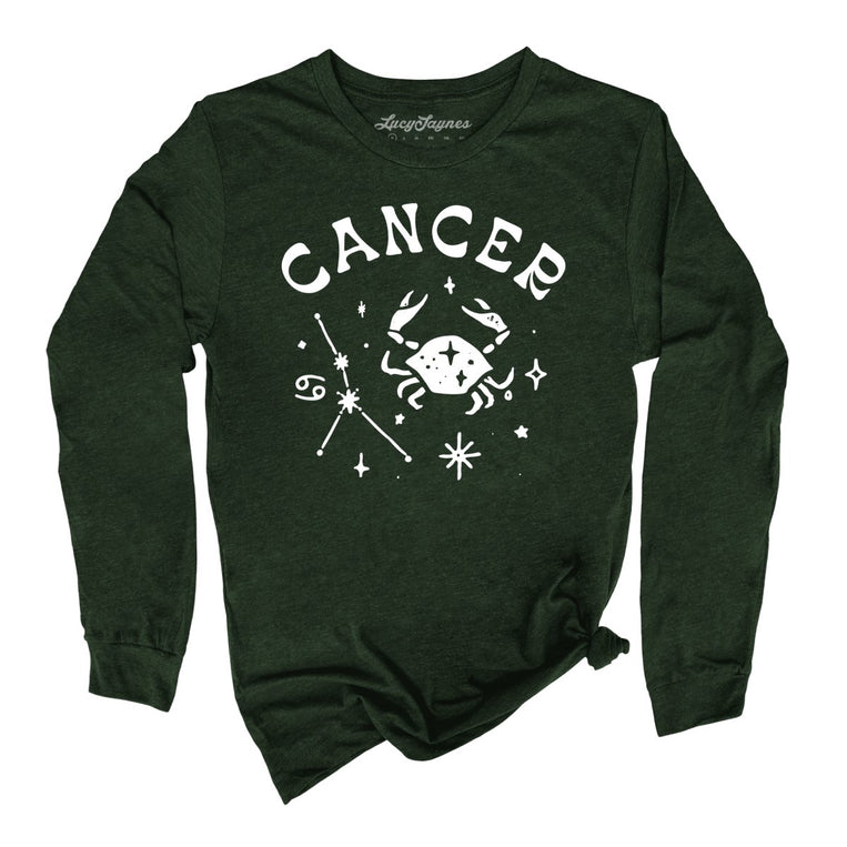 Cancer - Heather Forest - Unisex Long Sleeve T-Shirt