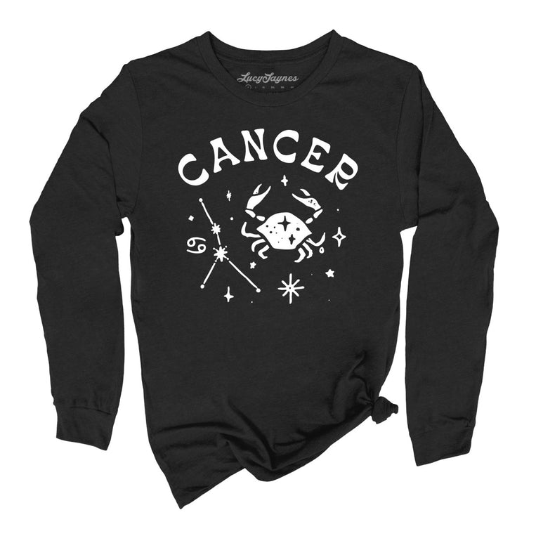 Cancer - Black - Unisex Long Sleeve T-Shirt