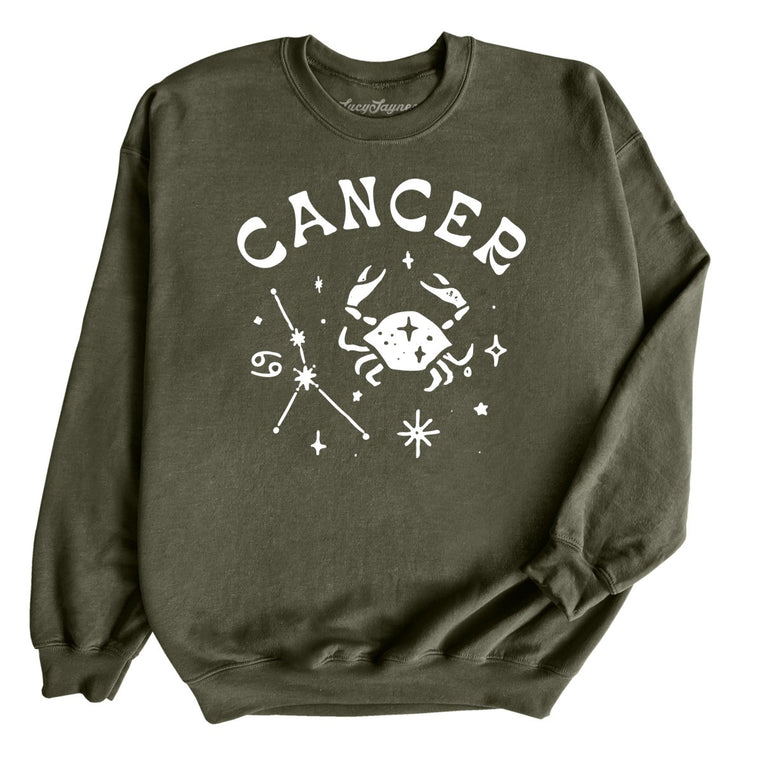 Cancer - Military Green - Unisex Sweatshirt