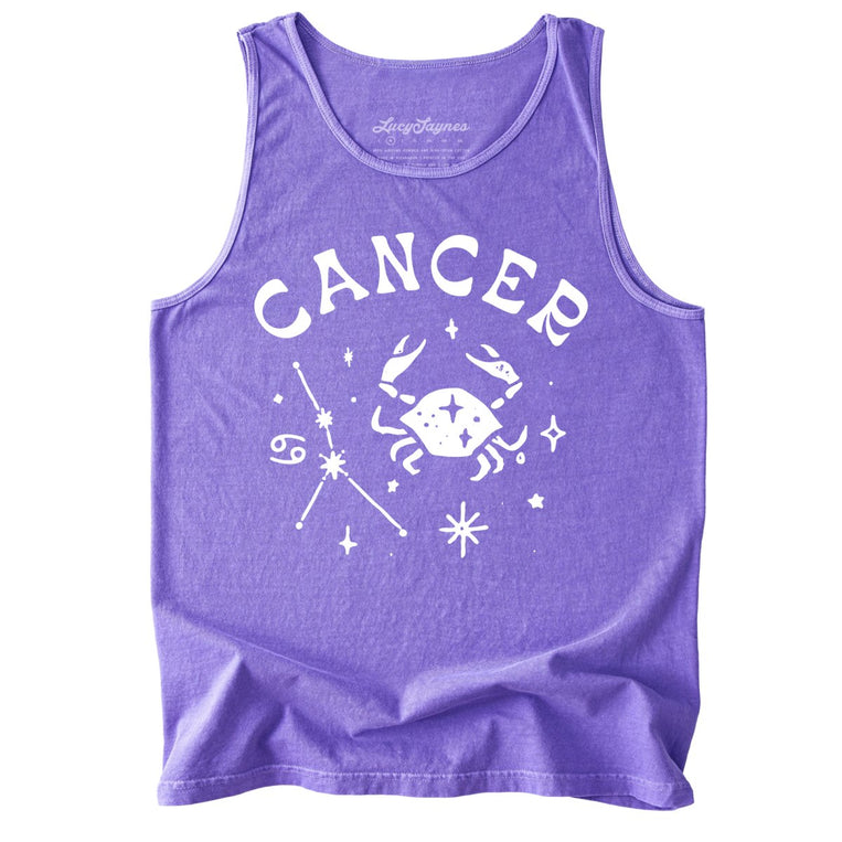 Cancer Comfort Colors Graphic Tank Top - Violet