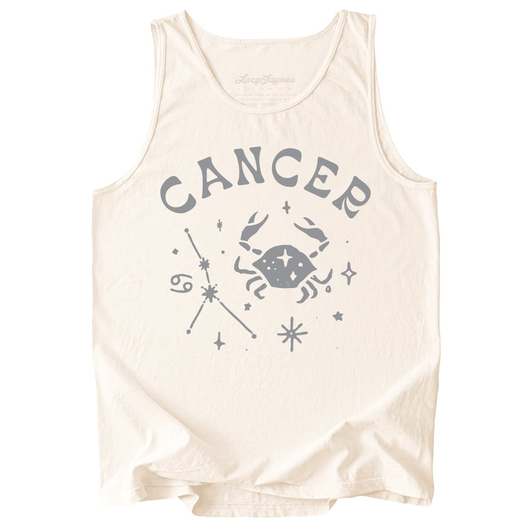 Cancer Comfort Colors Graphic Tank Top - Ivory