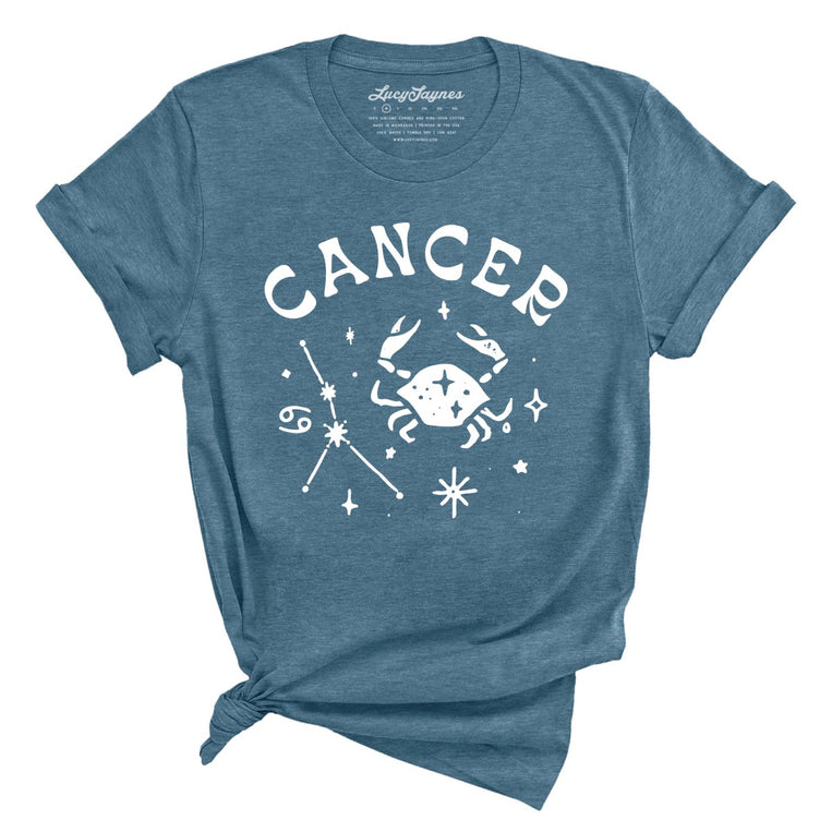 Cancer - Heather Deep Teal - Unisex T-Shirt