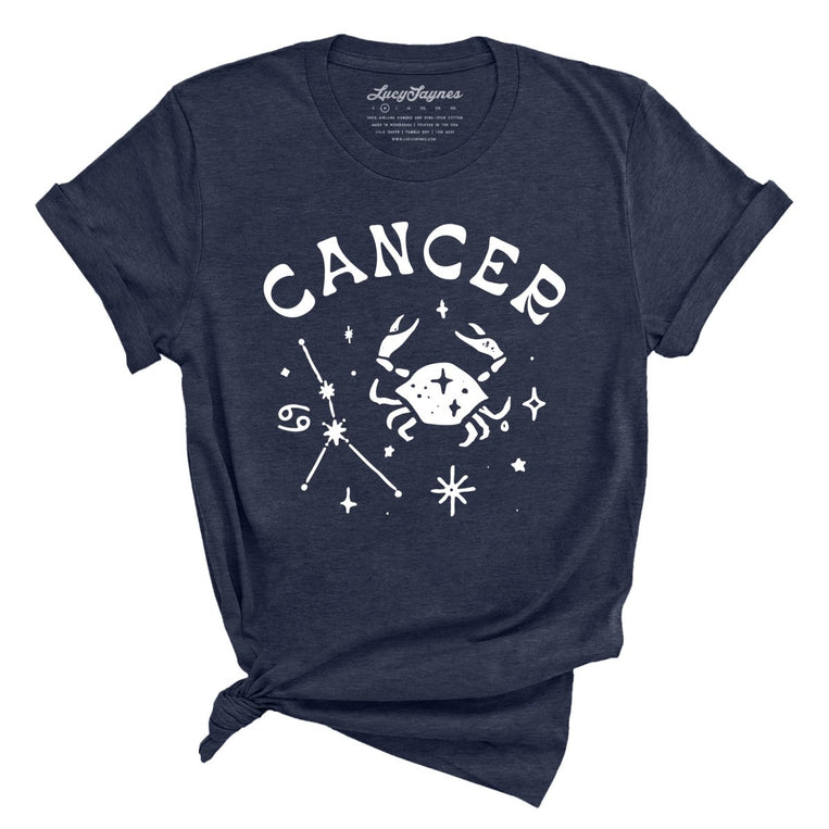 Cancer - Heather Midnight Navy - Unisex T-Shirt