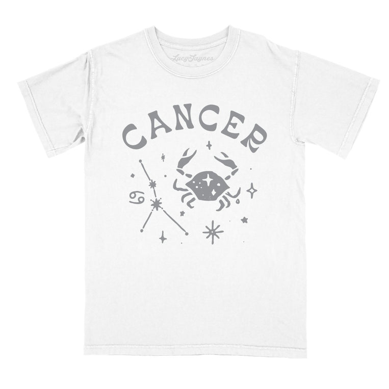 Cancer Comfort Colors Graphic Tee - White