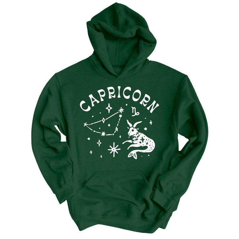 Capricorn - Forest Green - Unisex Hoodie