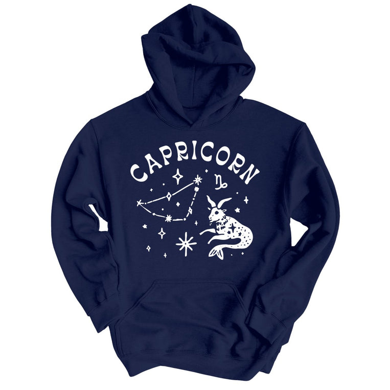 Capricorn - Navy - Unisex Hoodie